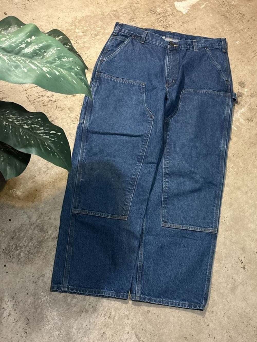 Loose Straight Carhartt Double Knee Jeans 38x32
